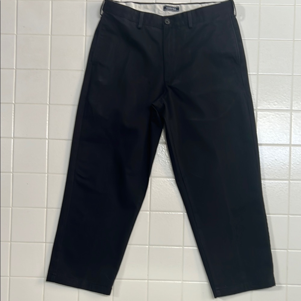 Black Chinos with Flat Front Design
